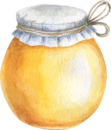 Honey Pot Watercolor Illustration